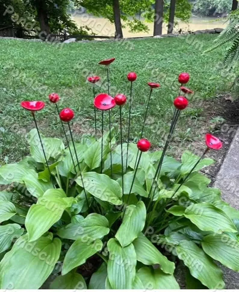 3. Decoración artística de flores cerámicas para jardín