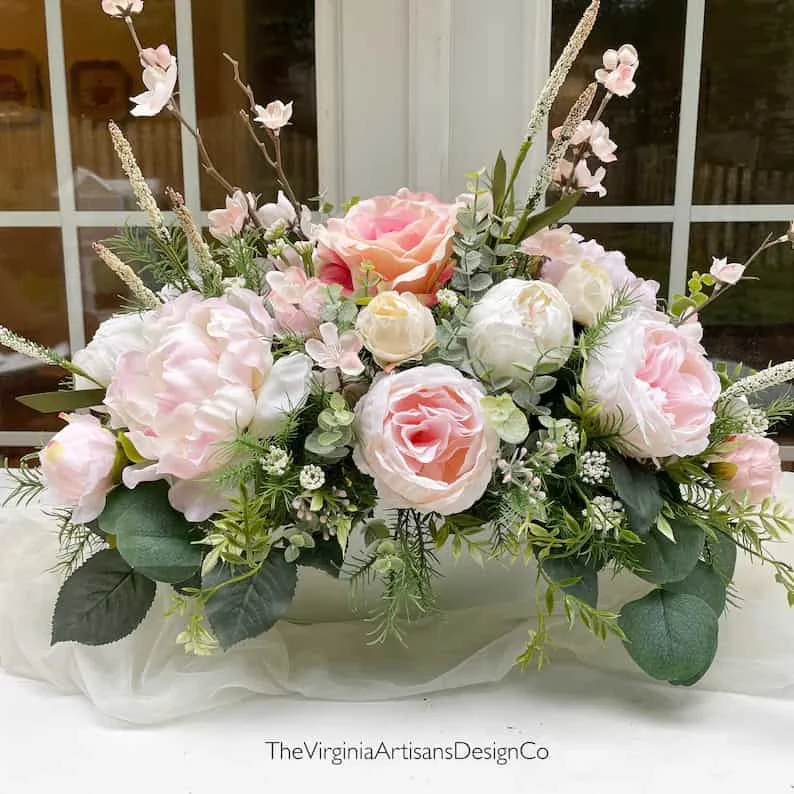 10. Composición floral rosa