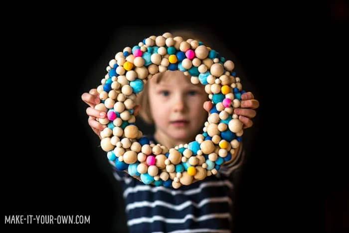 Venecianas hechas con cuentas de madera