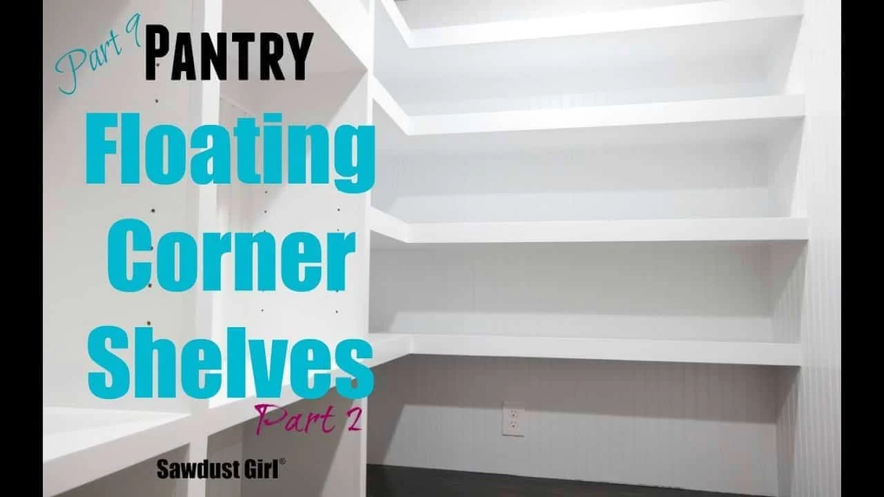 11. Estanterías angulares flotantes DIY para despensa