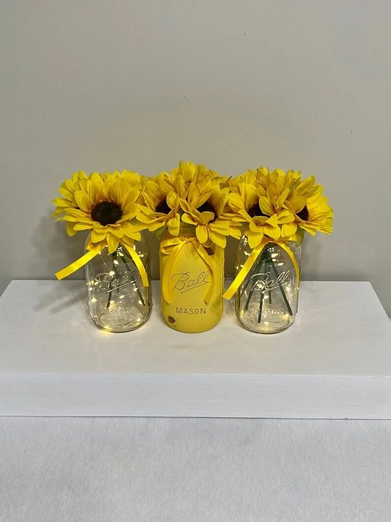 8. Elemento central de caja de mason veraniega