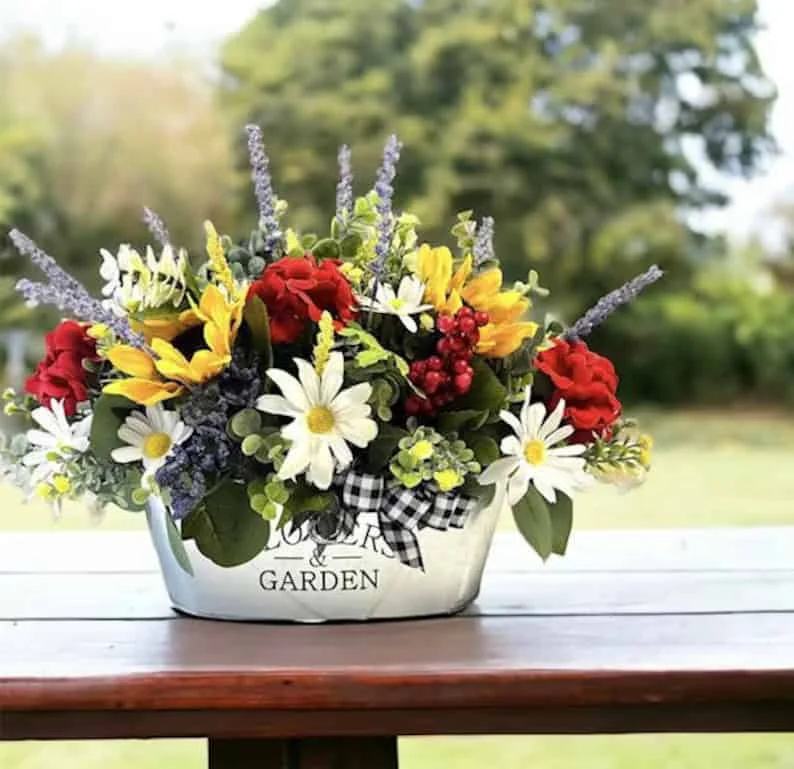 6. Composición rústica para mesa