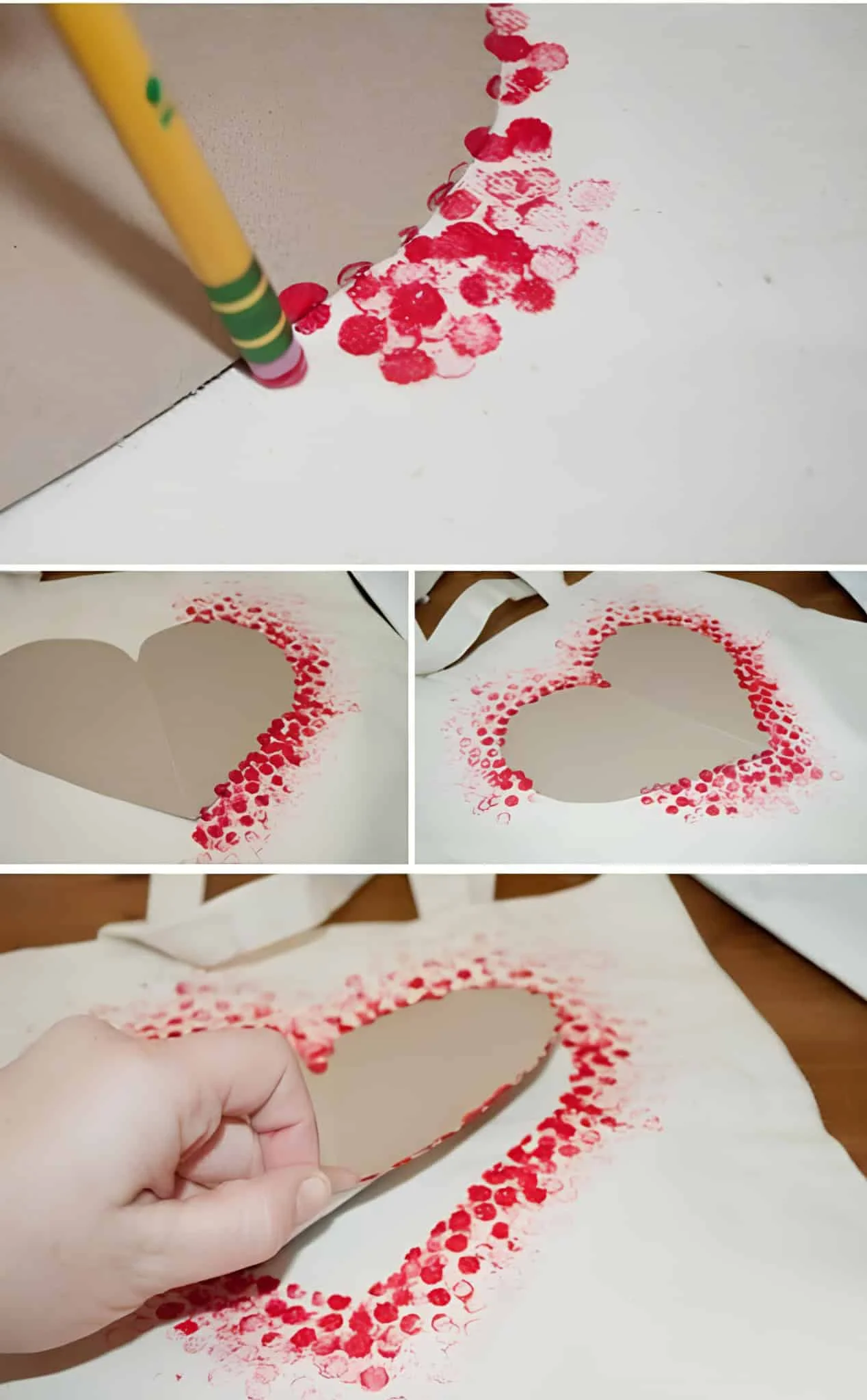 DIY心形印在包上