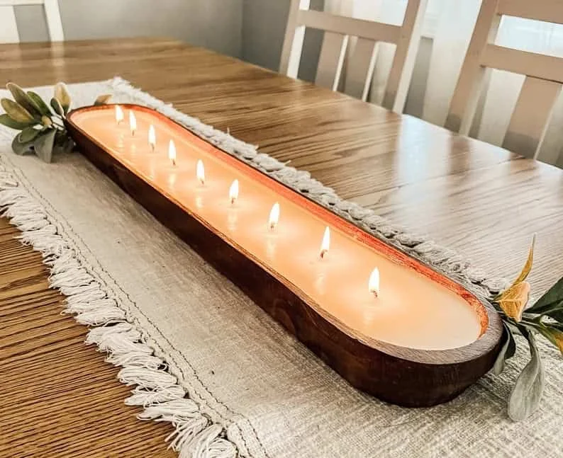 7. Vela central estilo rural