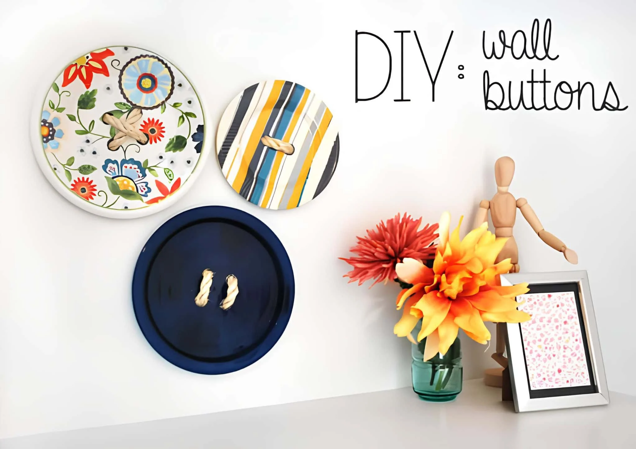 灵感来自大彩色纽扣的装饰