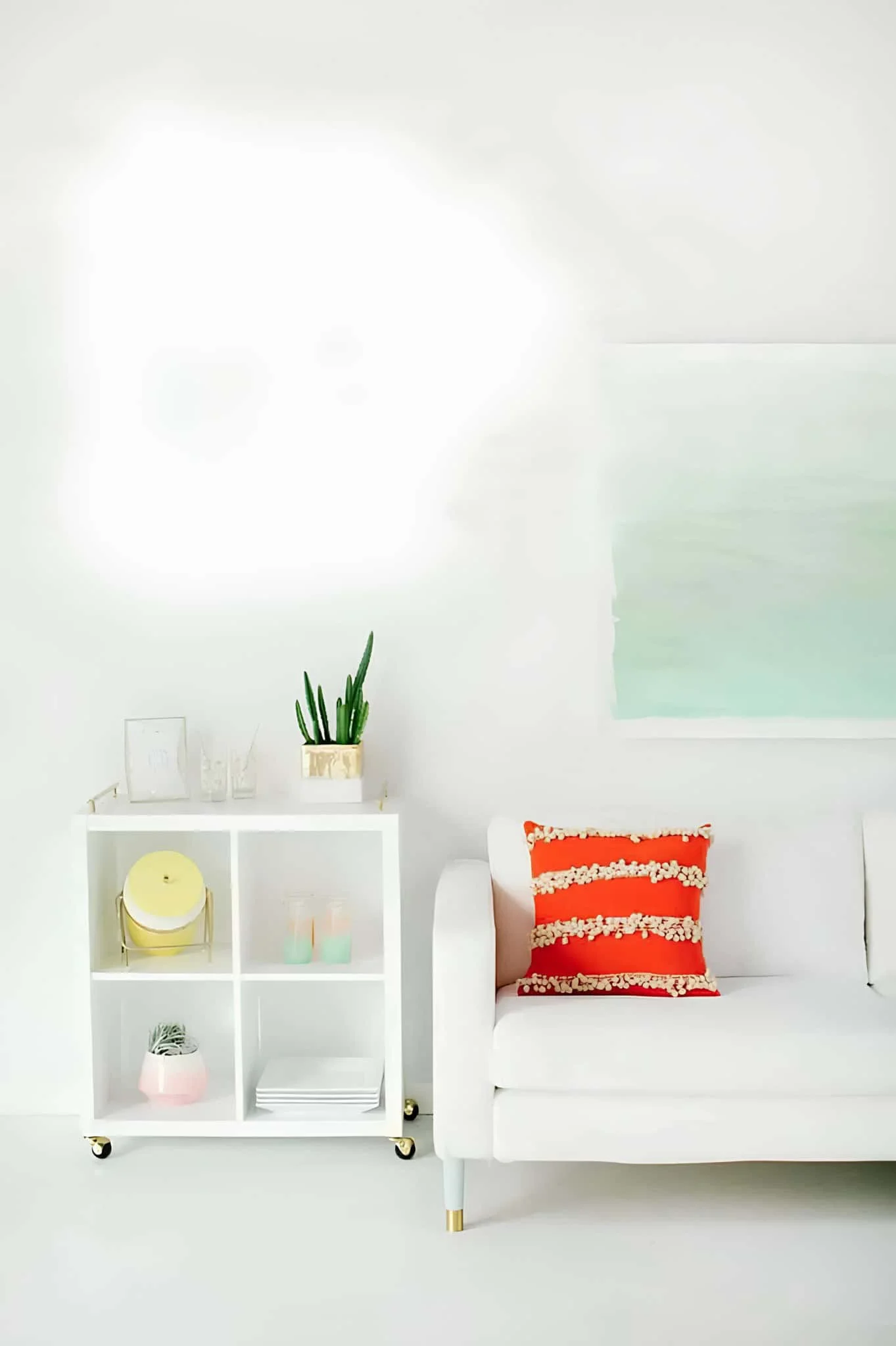 墙面极简水彩画