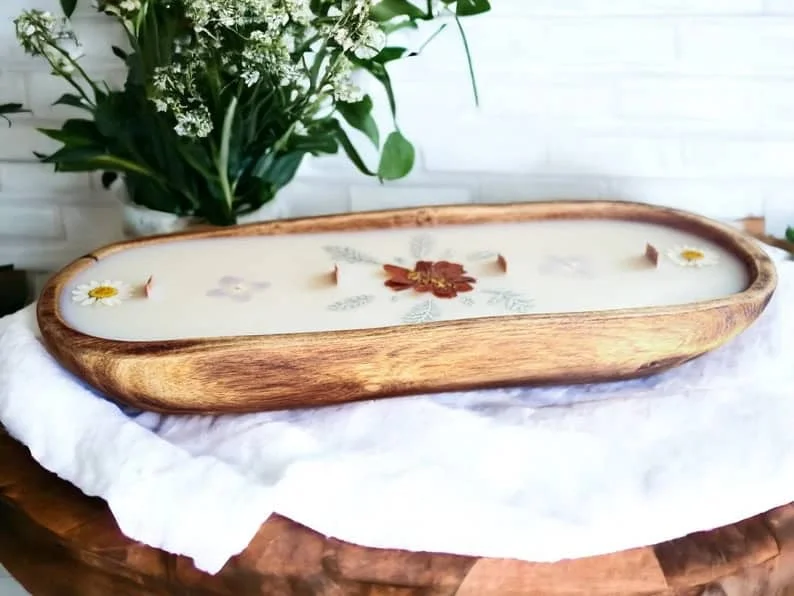 9. Vela ovalada en forma de jarrón de masa estilo rural