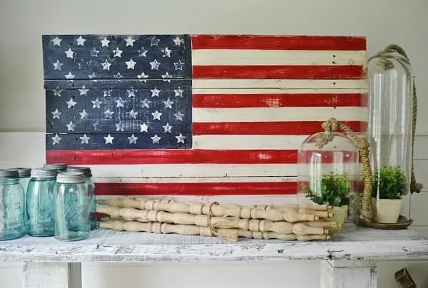 13. Hacer por tu cuenta una bandera americana de madera