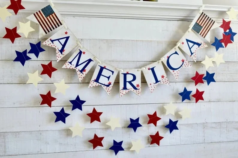 3. Pancarta patriótica de Estados Unidos