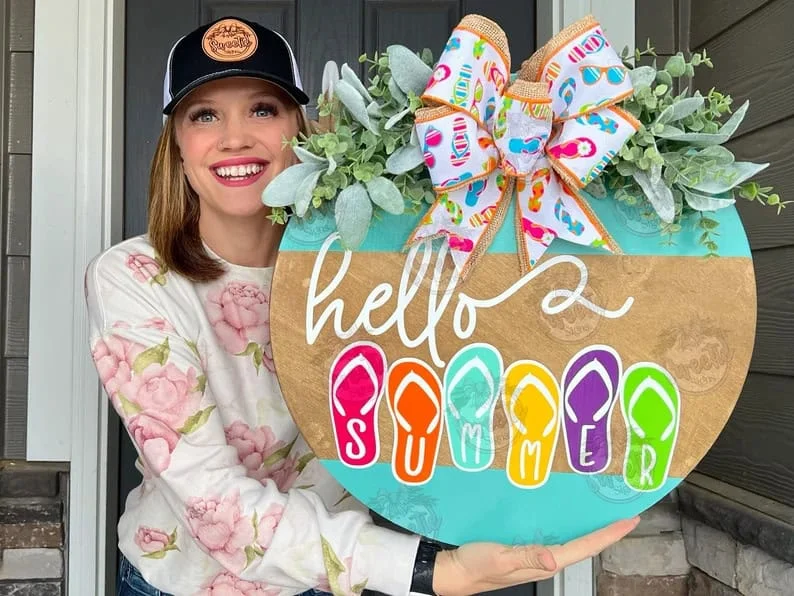 13. Decoración de puerta estival