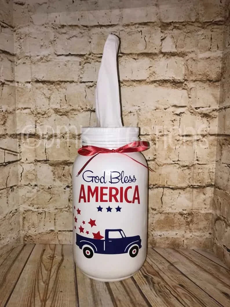 15. Patriotischer Mason-Jar-Behälter