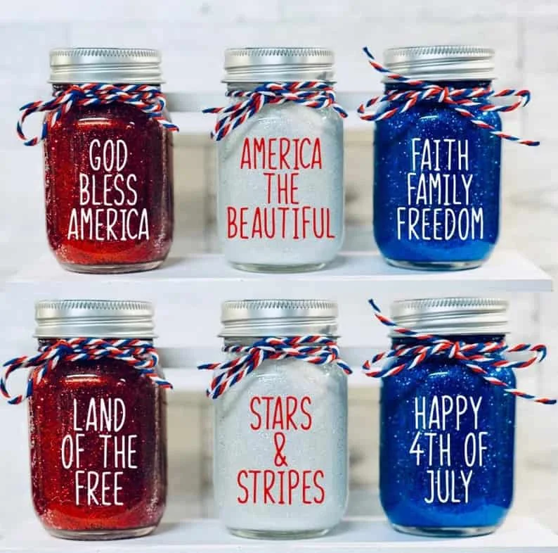 8. Patriotische Mason-Jar-Behälter zum 4. Juli