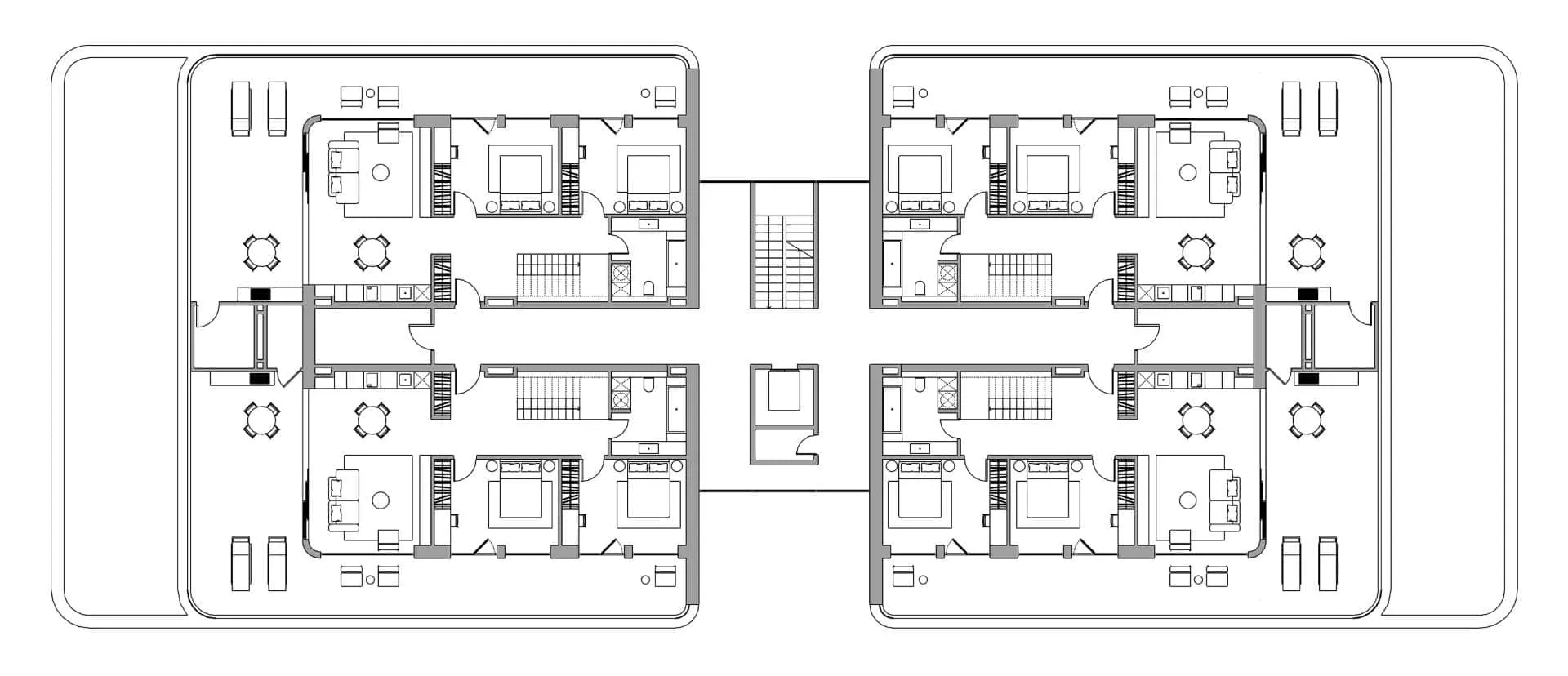 Aquavillas Aparthotel by Babayants Architects – A Seafront Retreat in Gagra