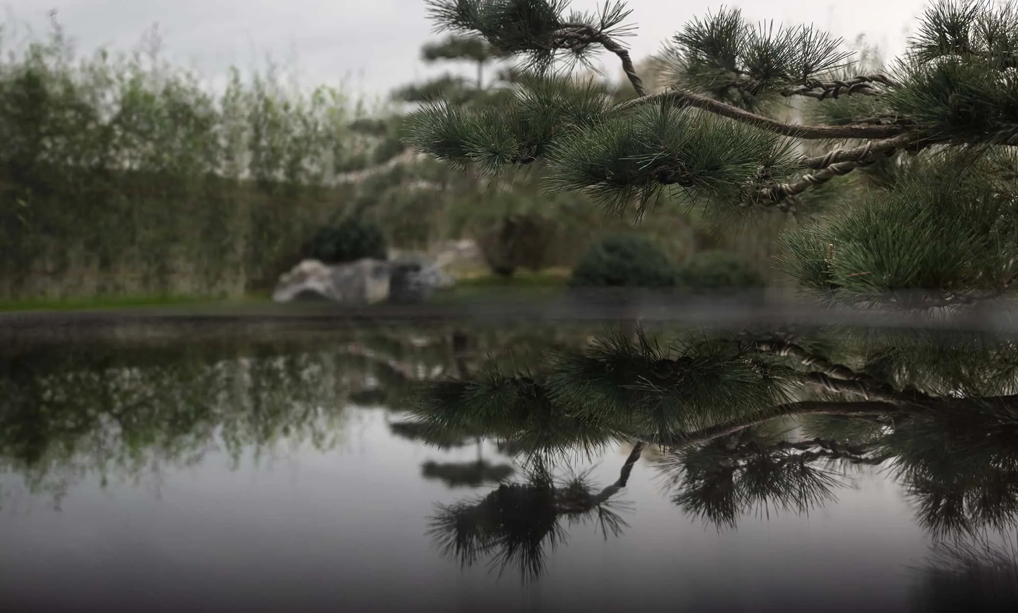 Modern interior design with green velvet chairs, wooden accents and contemporary lighting for stylish home design.