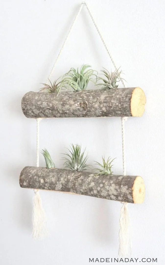 Soporte colgante horizontal de abedul