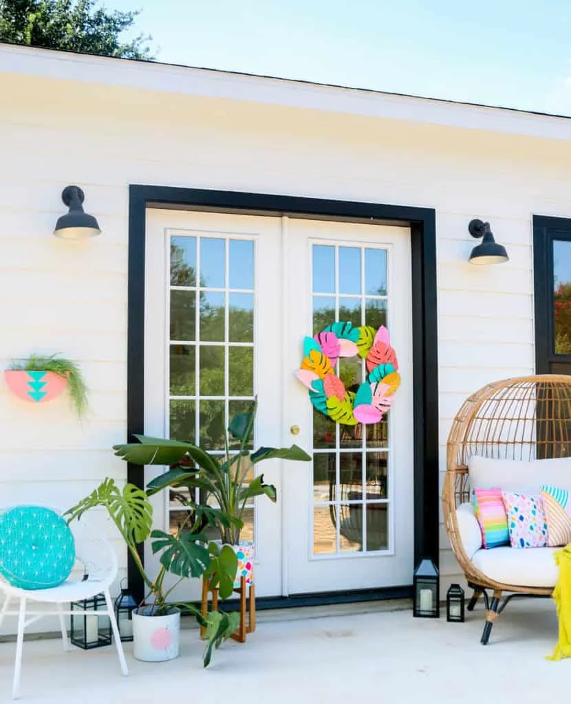 Entrada de hoja de monstera pintada