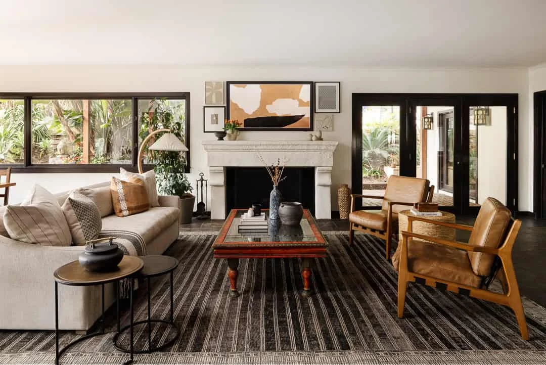 Bringing Color and Texture into the Mid-century Modern Living Room