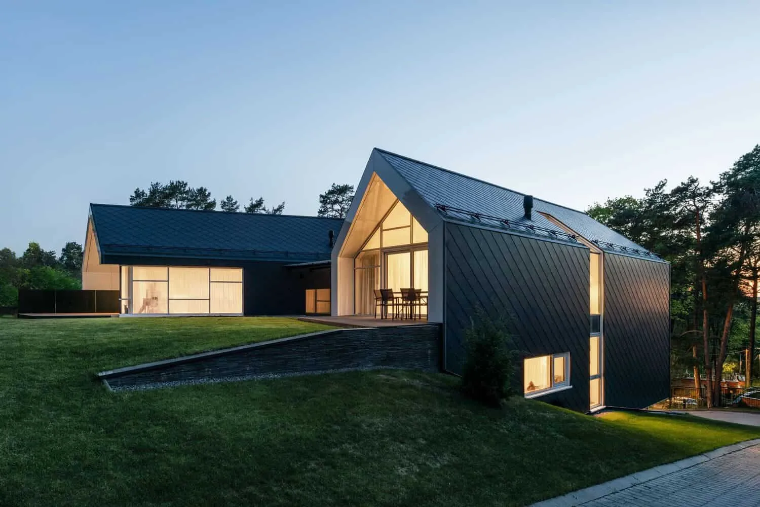 Two-Story House by ArchLAB Studio: Cozy Retreat Amidst Pine Forests in Vilnius