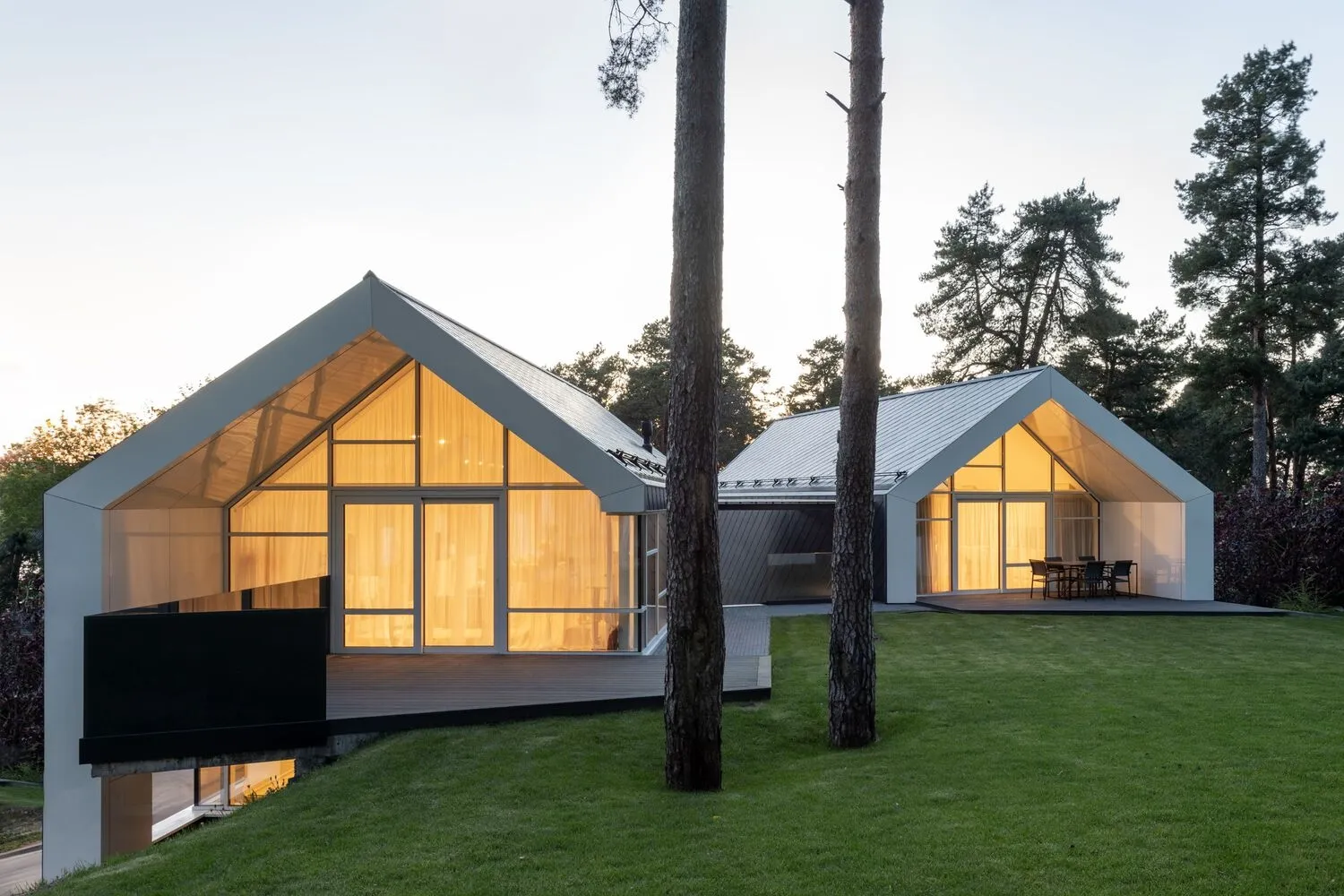 Two-Story House by ArchLAB Studio: Cozy Retreat Amidst Pine Forests in Vilnius