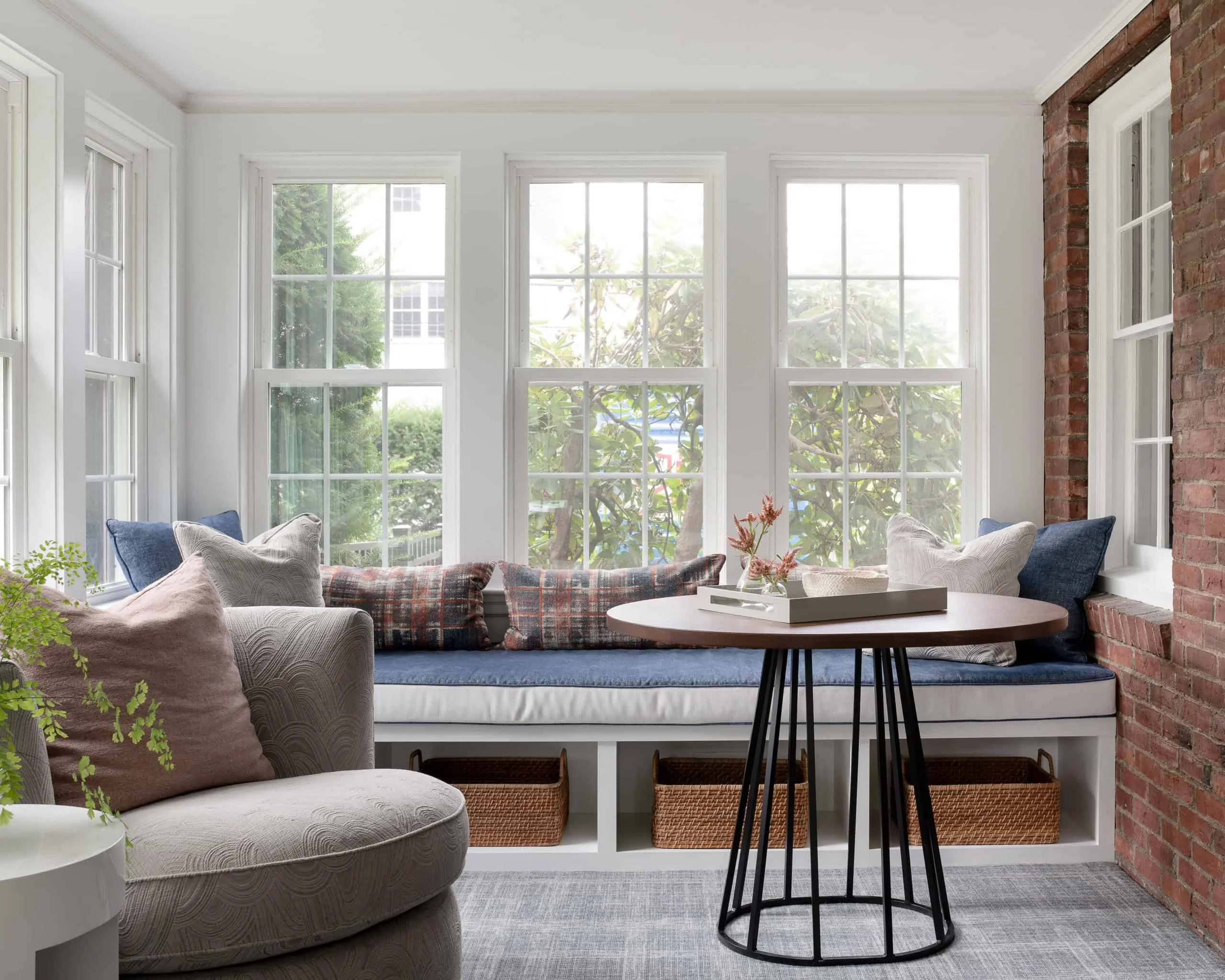 过渡到客厅的现代风格阳光房