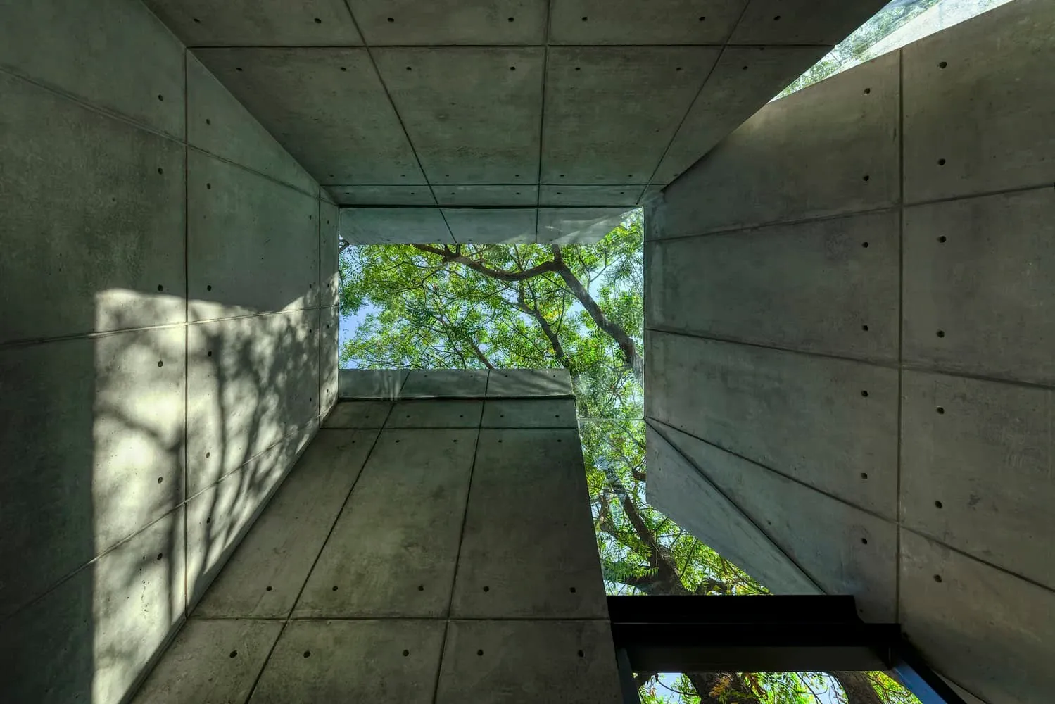 Planarer Haus von DADA Partners: Beton-Geometrie trifft biophilische Harmonie in New Delhi