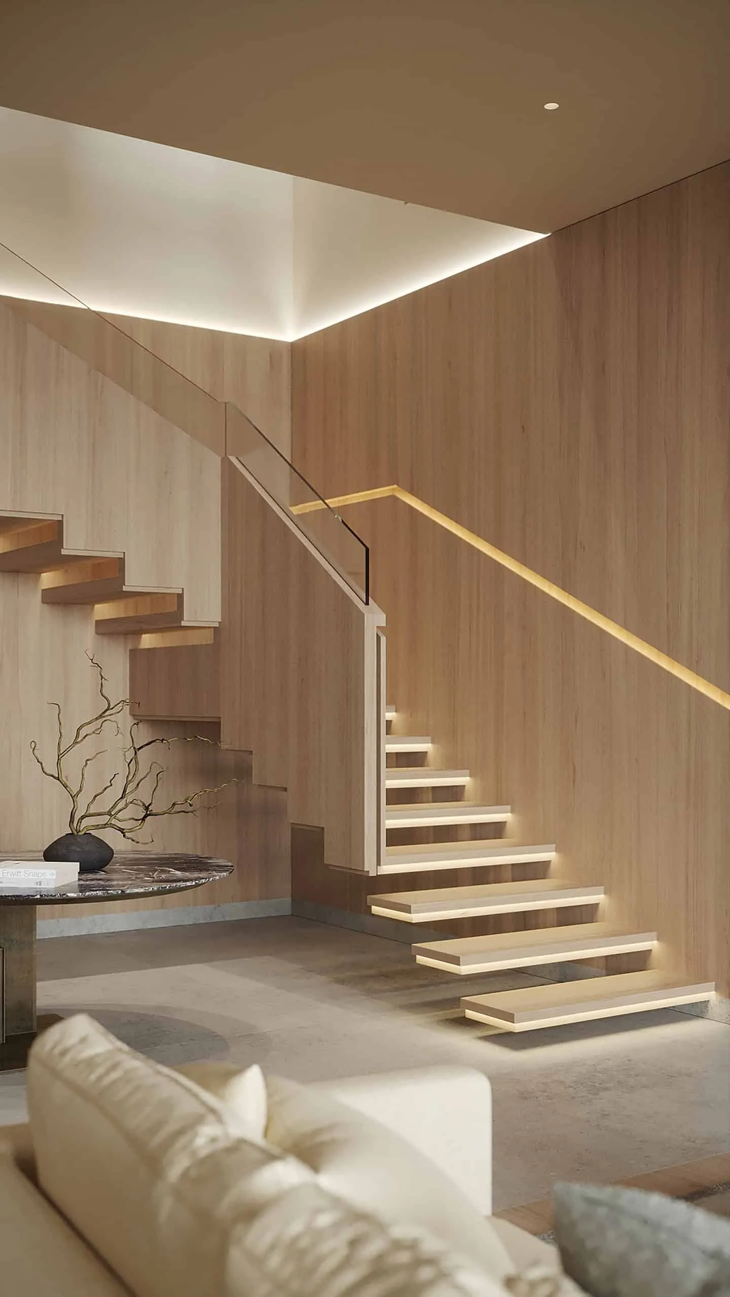 莫斯科Kerimov Architects设计的两层公寓：温暖极简主义研究