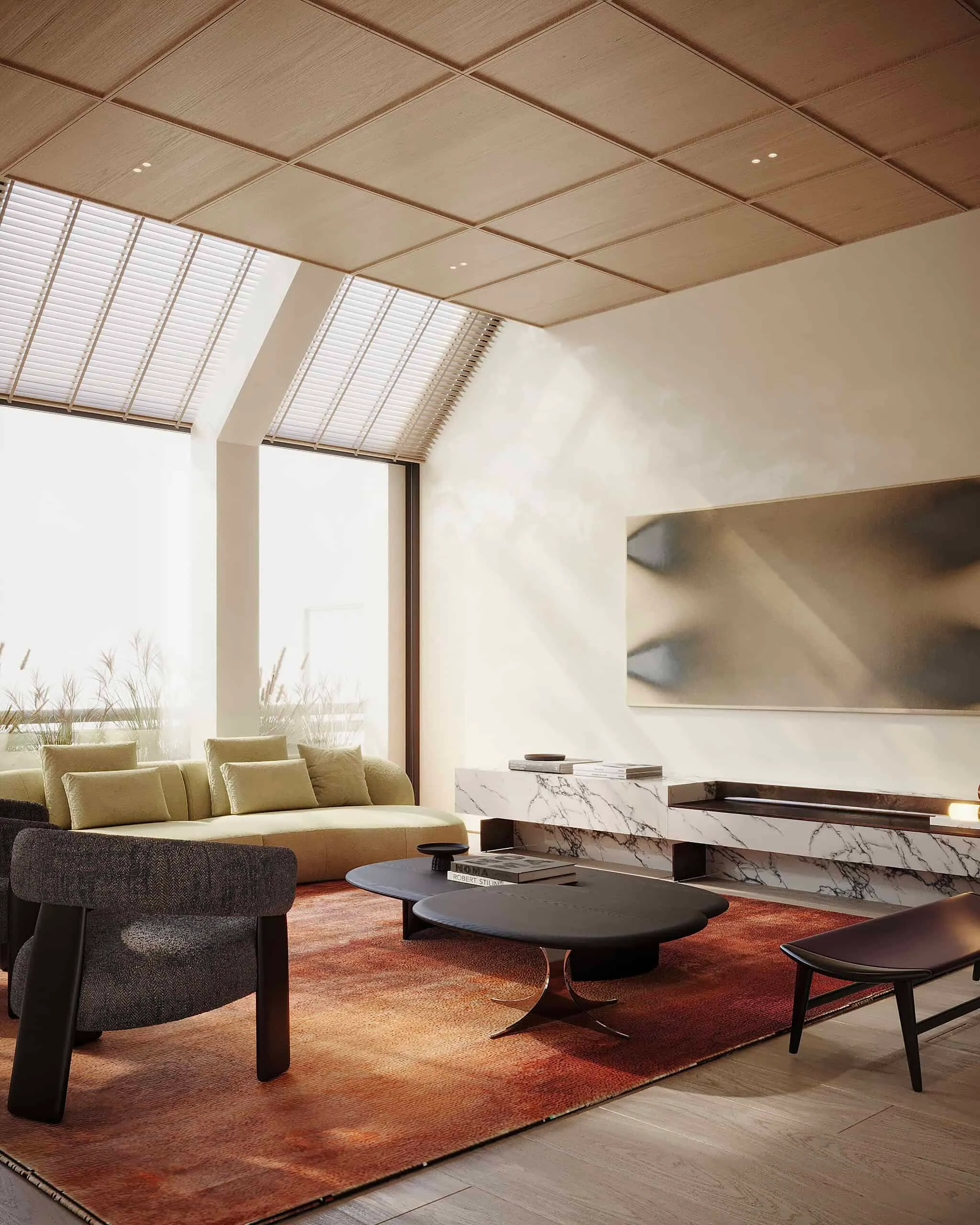 莫斯科Kerimov Architects设计的两层公寓：温暖极简主义研究