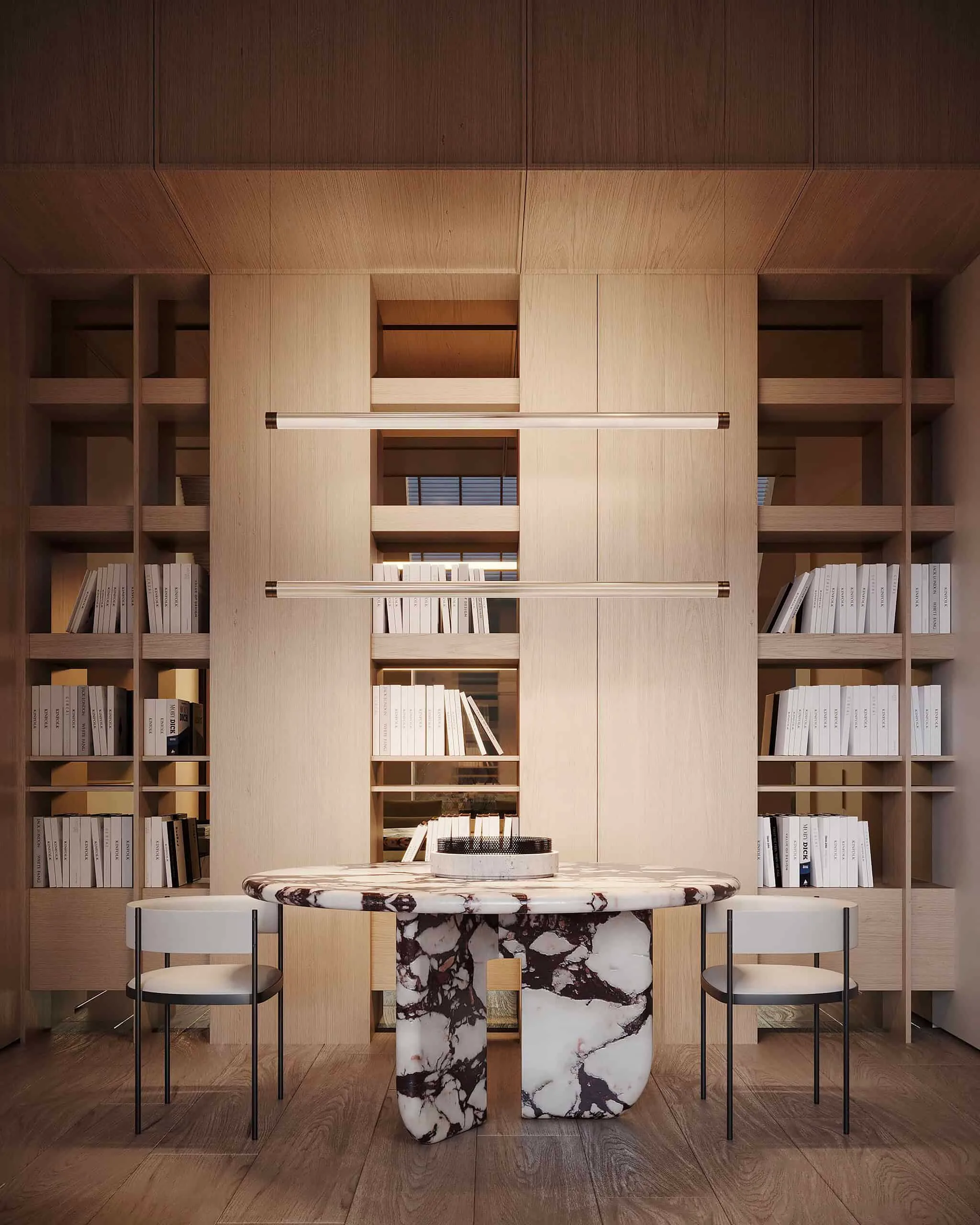 莫斯科Kerimov Architects设计的两层公寓：温暖极简主义研究