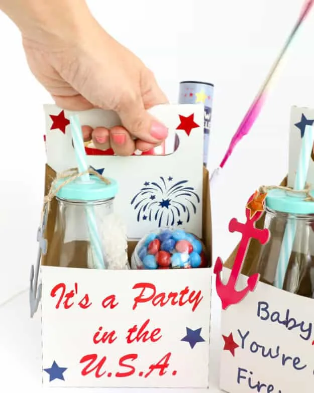 Cajas patrióticas con golosinas