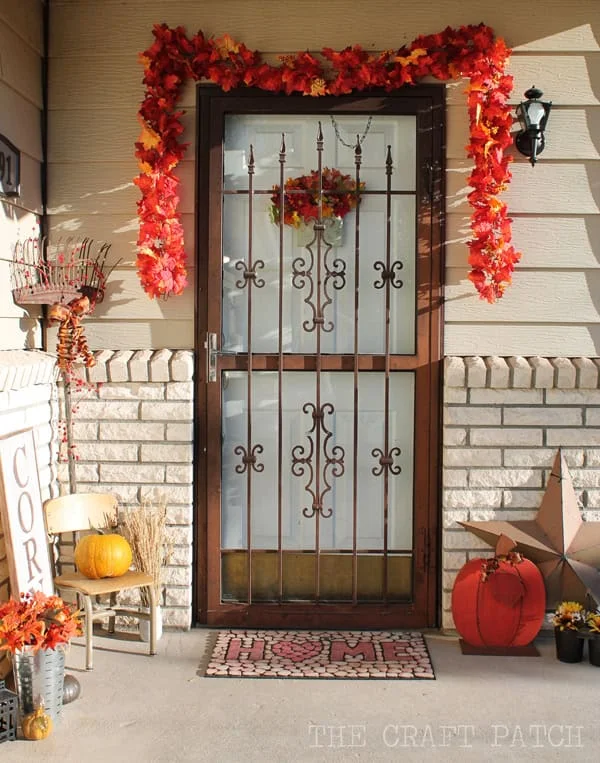 Usando la naturaleza para crear garras rústicas de otoño