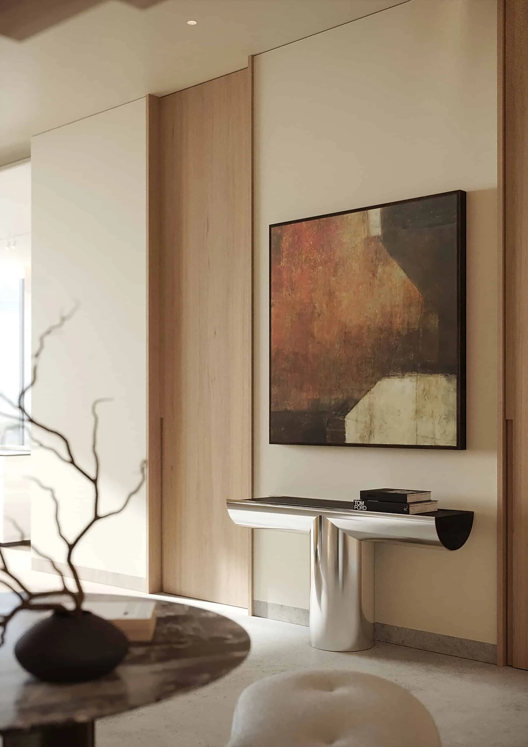 莫斯科Kerimov Architects设计的两层公寓：温暖极简主义研究