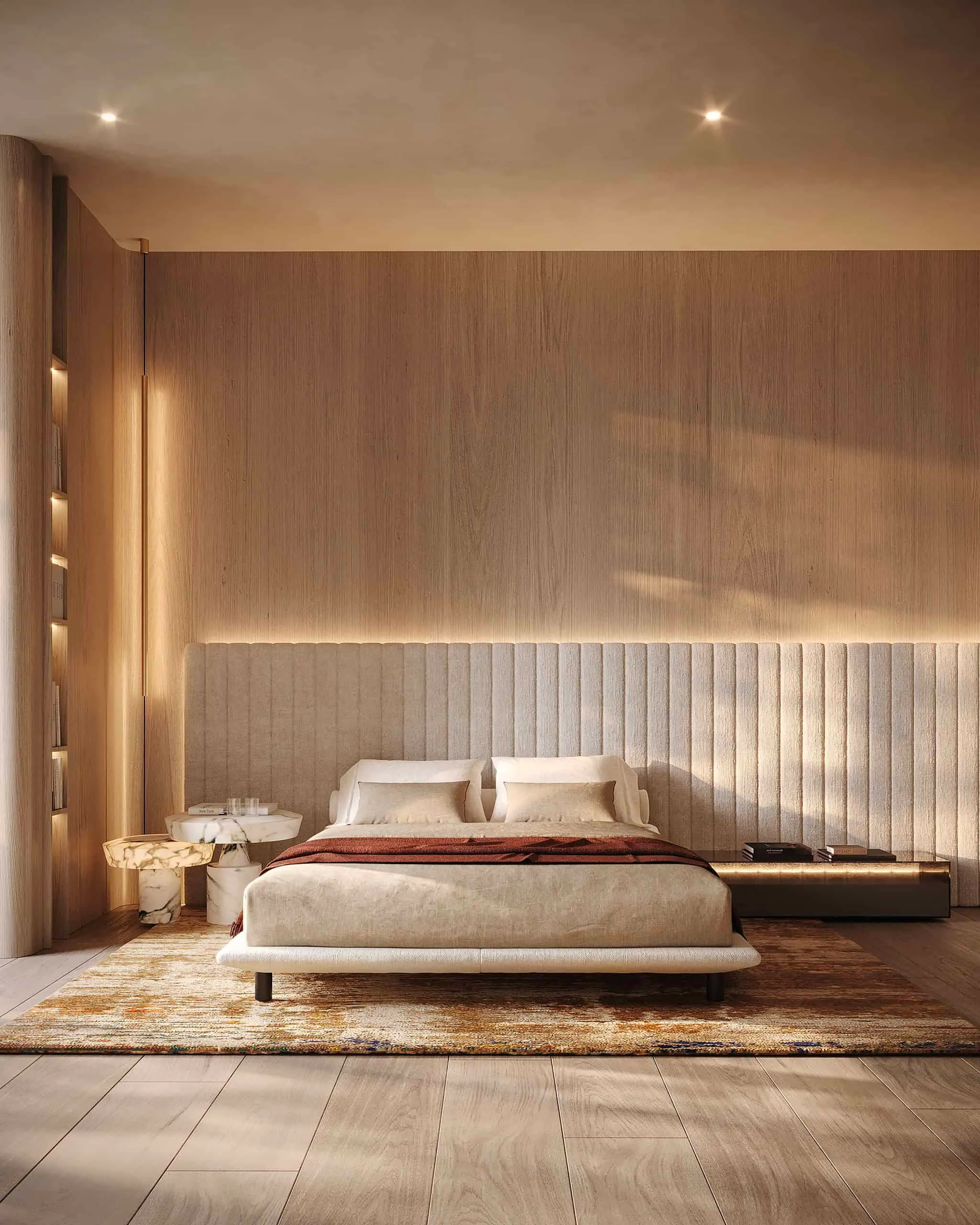 莫斯科Kerimov Architects设计的两层公寓：温暖极简主义研究