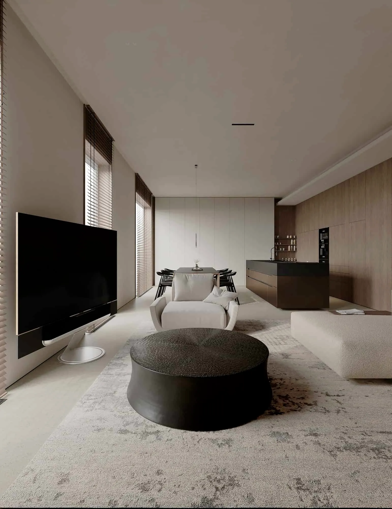 阿拉木图 Kvadrat 建筑师的公寓设计：现代生活的放松内饰