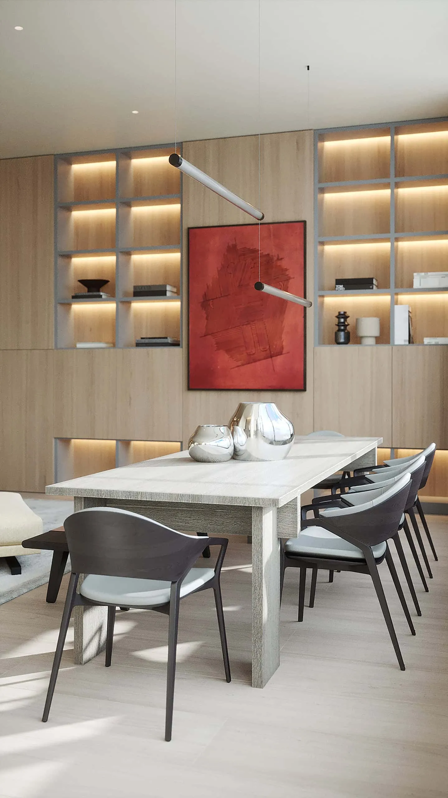 莫斯科Kerimov Architects设计的两层公寓：温暖极简主义研究