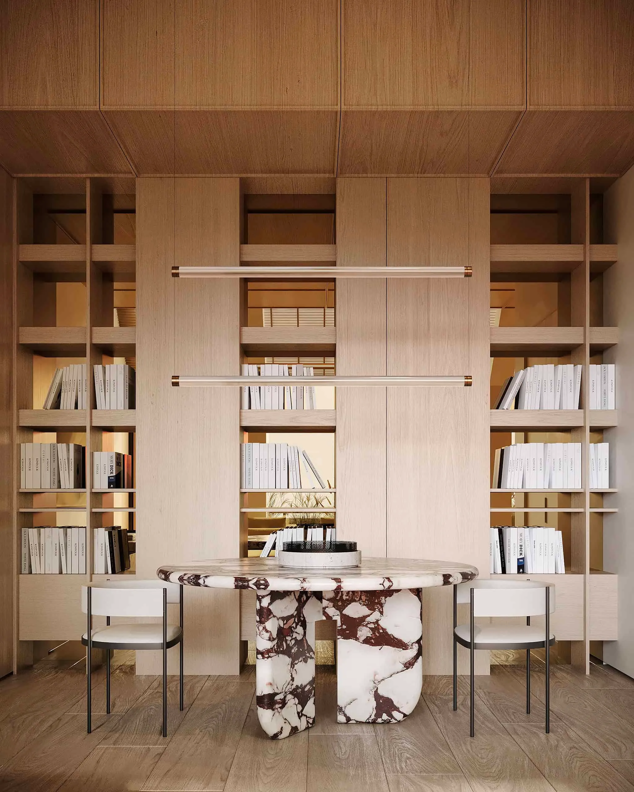 莫斯科Kerimov Architects设计的两层公寓：温暖极简主义研究