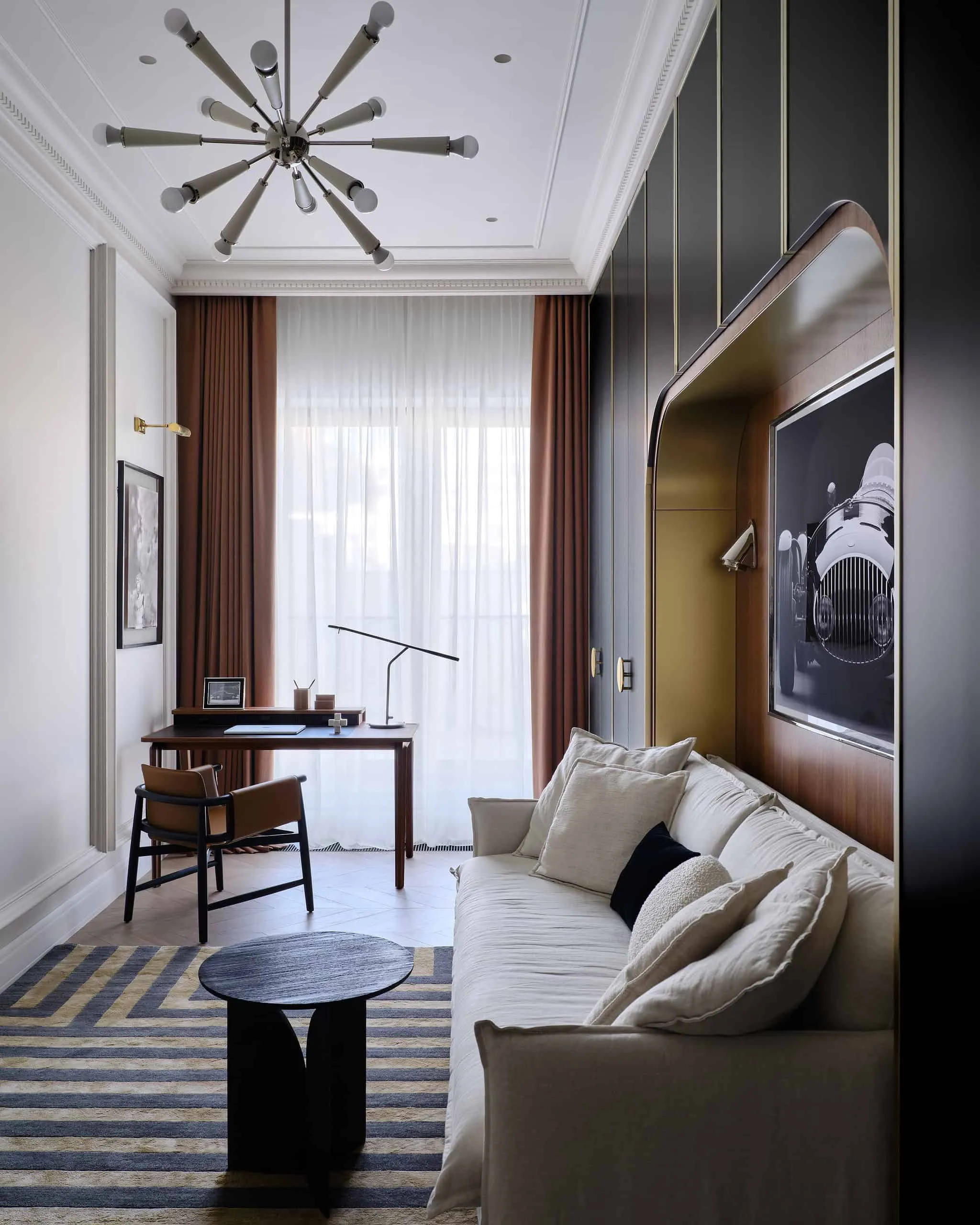 法式优雅与美式舒适在莫斯科公寓中的完美融合，由Simple Interiors设计