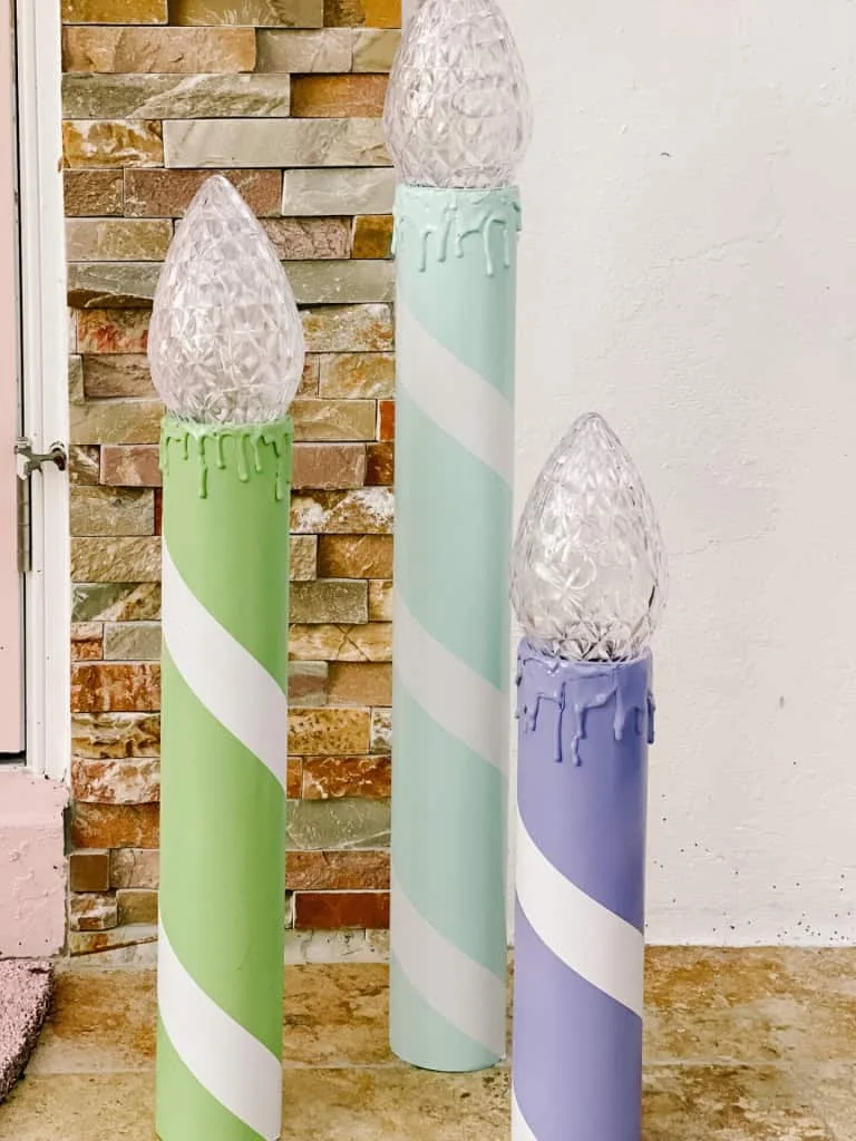 Veladoras navideñas enormes caseras