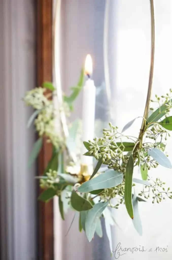 Guirnalda con velas en estilo sueco