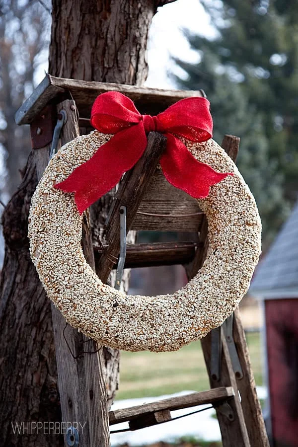 Ramillete hecho a mano con semillas de pájaros