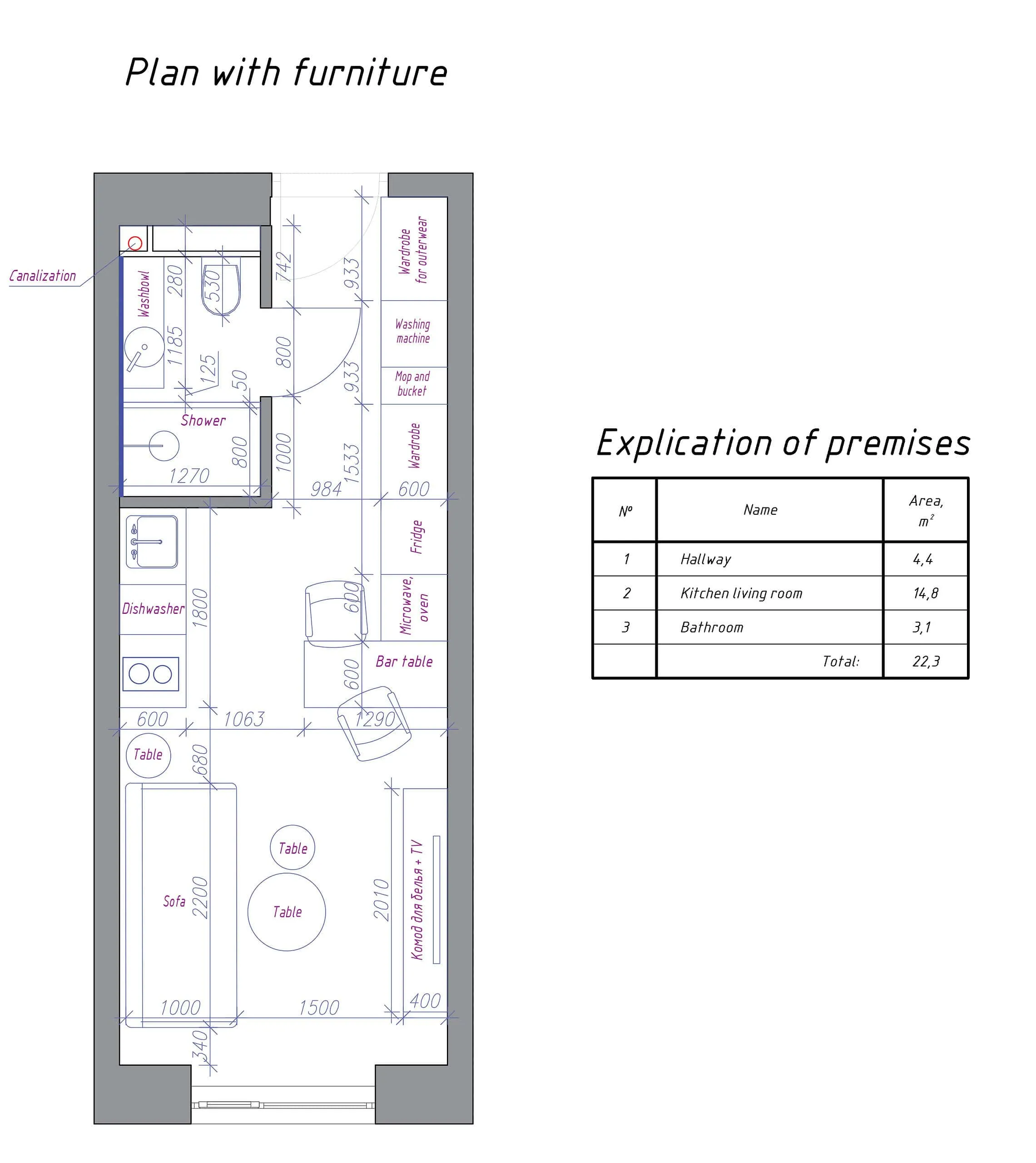 Apartamento de 22 m² transformado: diseño compacto y lujoso en Moscú