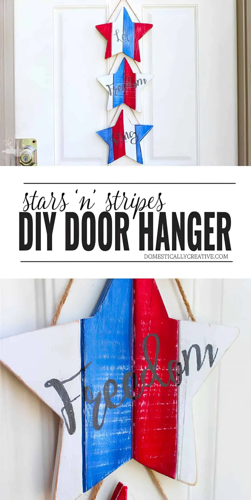 三颗涂色的红白蓝木星，竖直排列