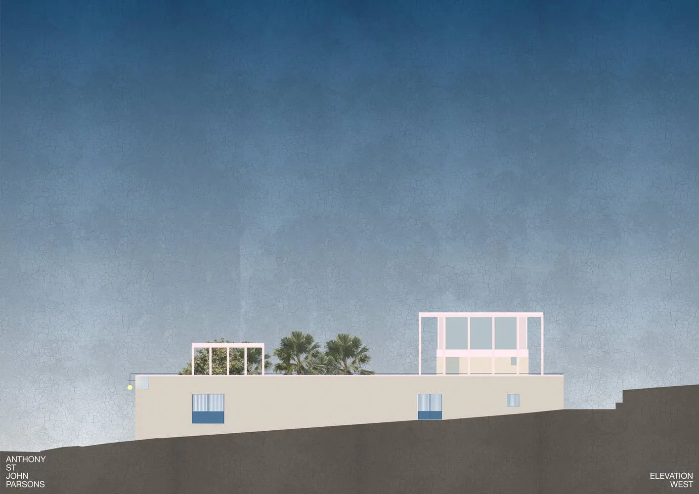 Architectural west facade of Newcastle by Anthony St. John Parsons