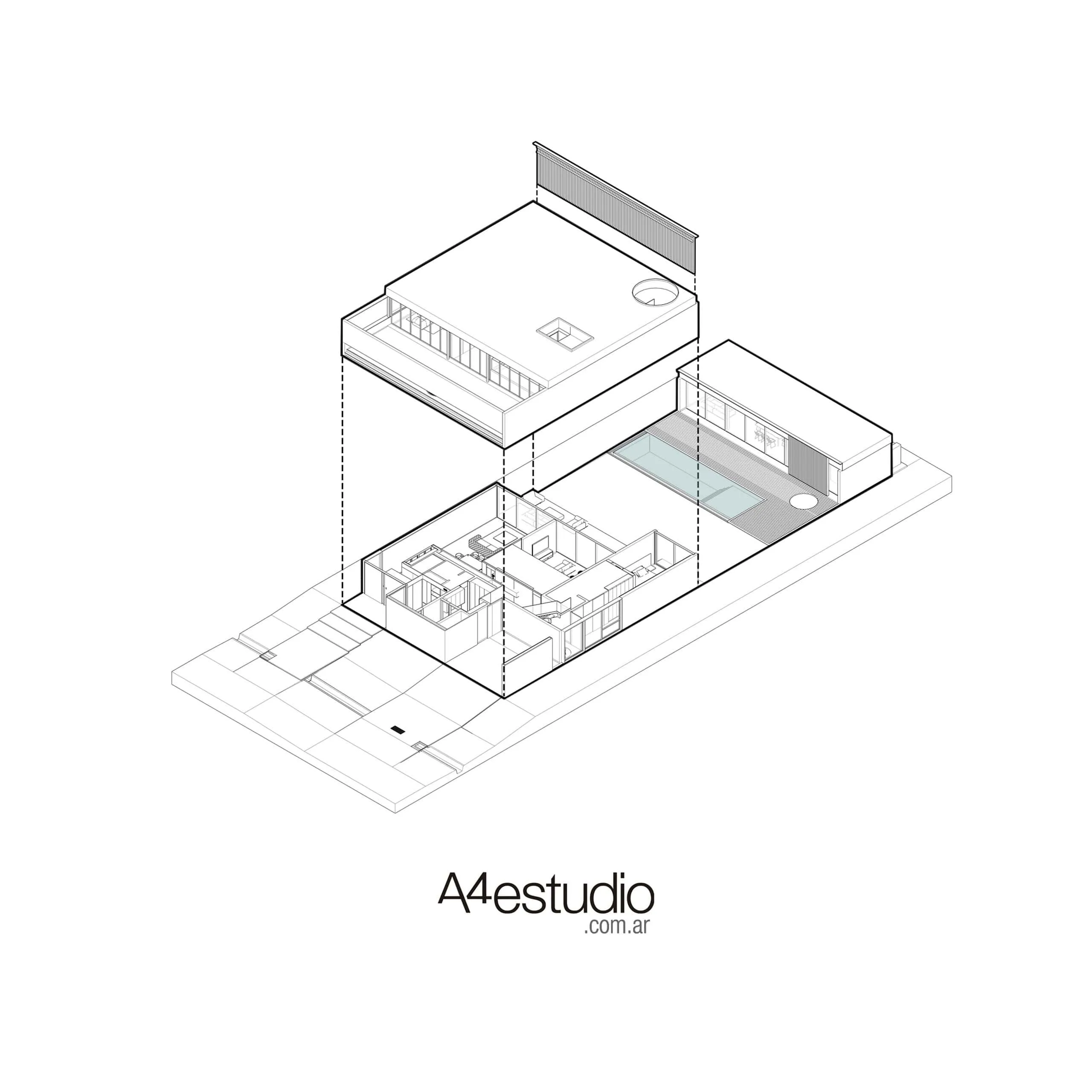A4estudio设计的Kasa EE：门多萨阳光混凝土度假屋