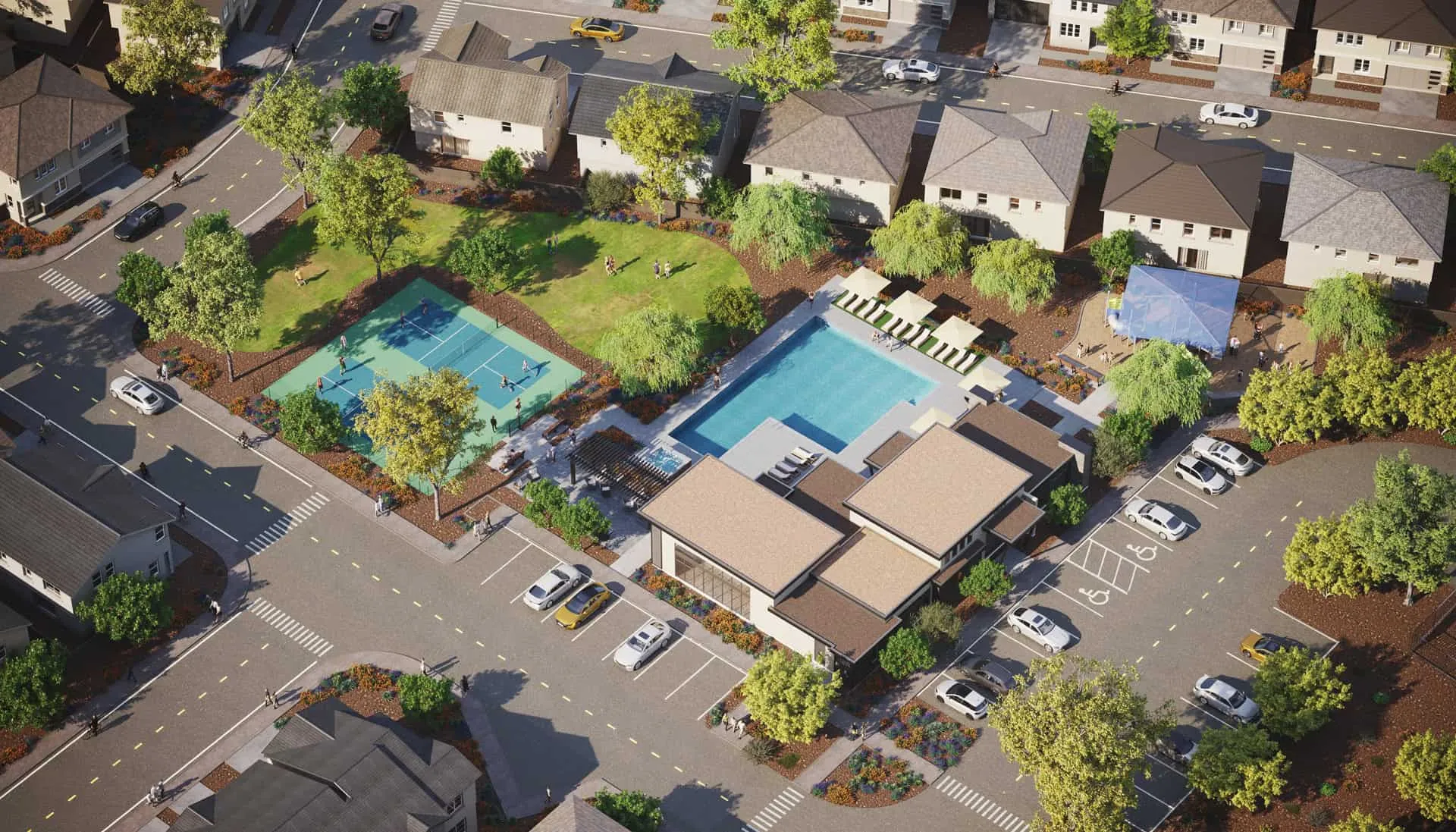 美国亚利桑那州Northern Parkway的3D鸟瞰图，由RNDR公司创建