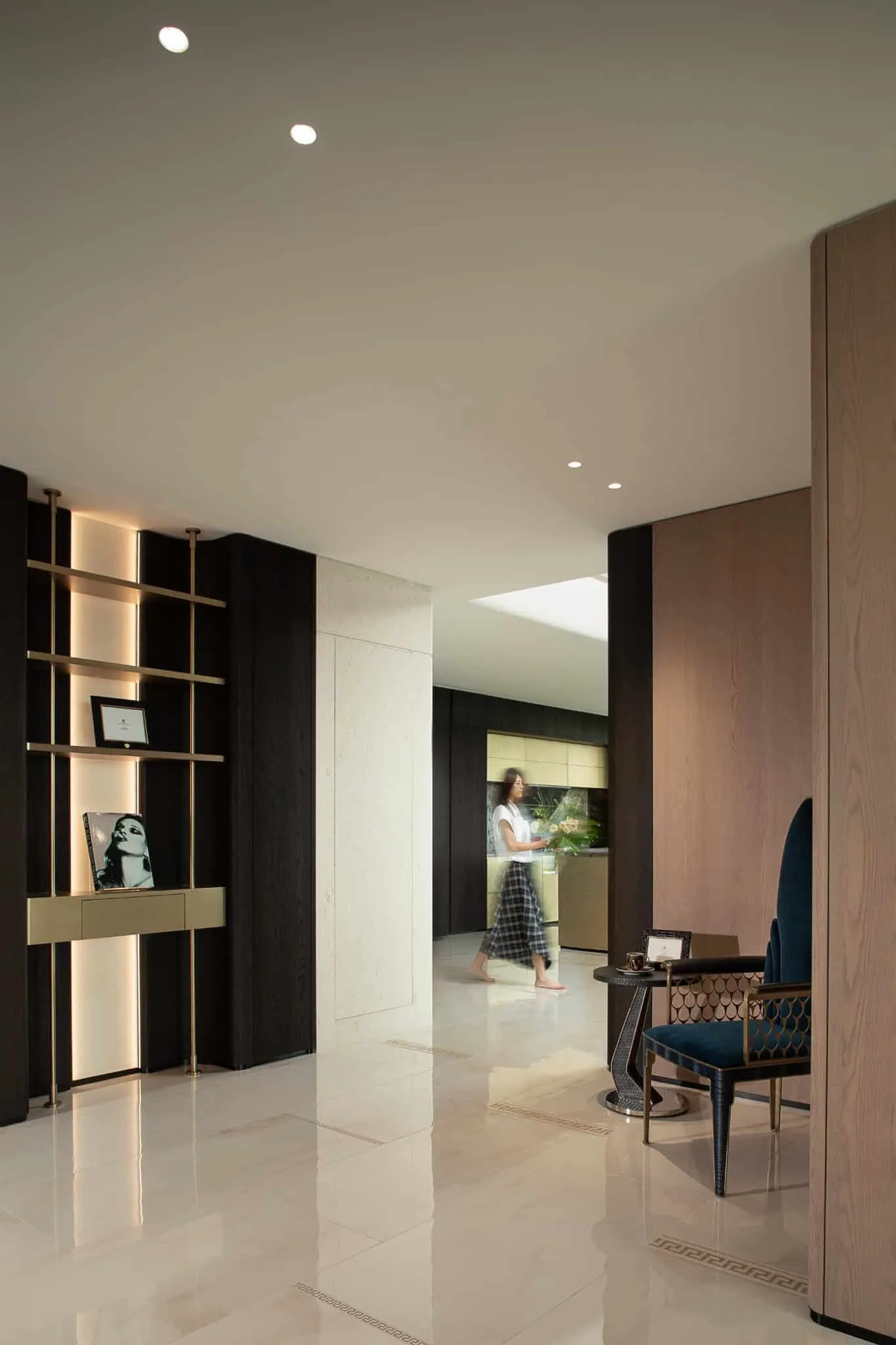 Azure Heights hallway seating walkway view by BDSD Boundless Design, Shenzhen, China