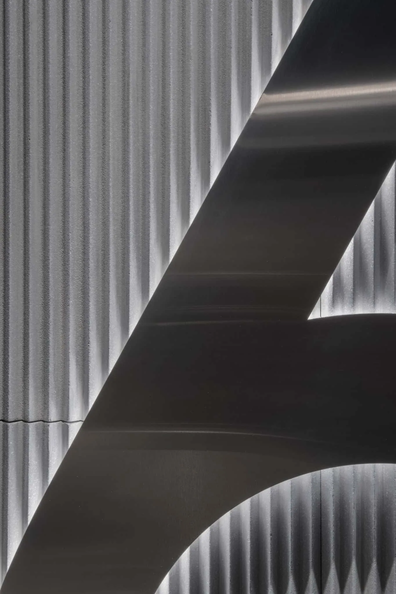 RIVER by VSA.studio, metal panel texture detail, Moscow, Russia