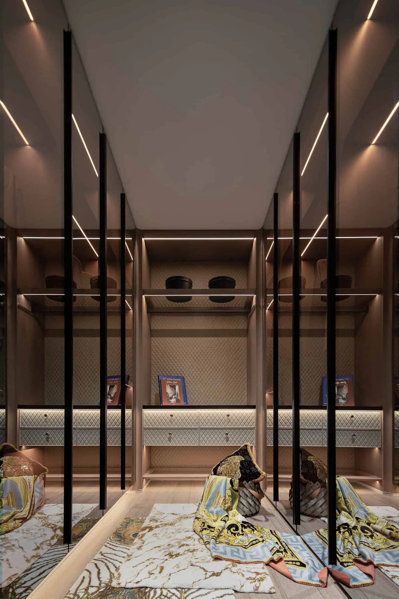 Azure Heights closet mirrored wardrobe by BDSD Boundless Design, Shenzhen, China