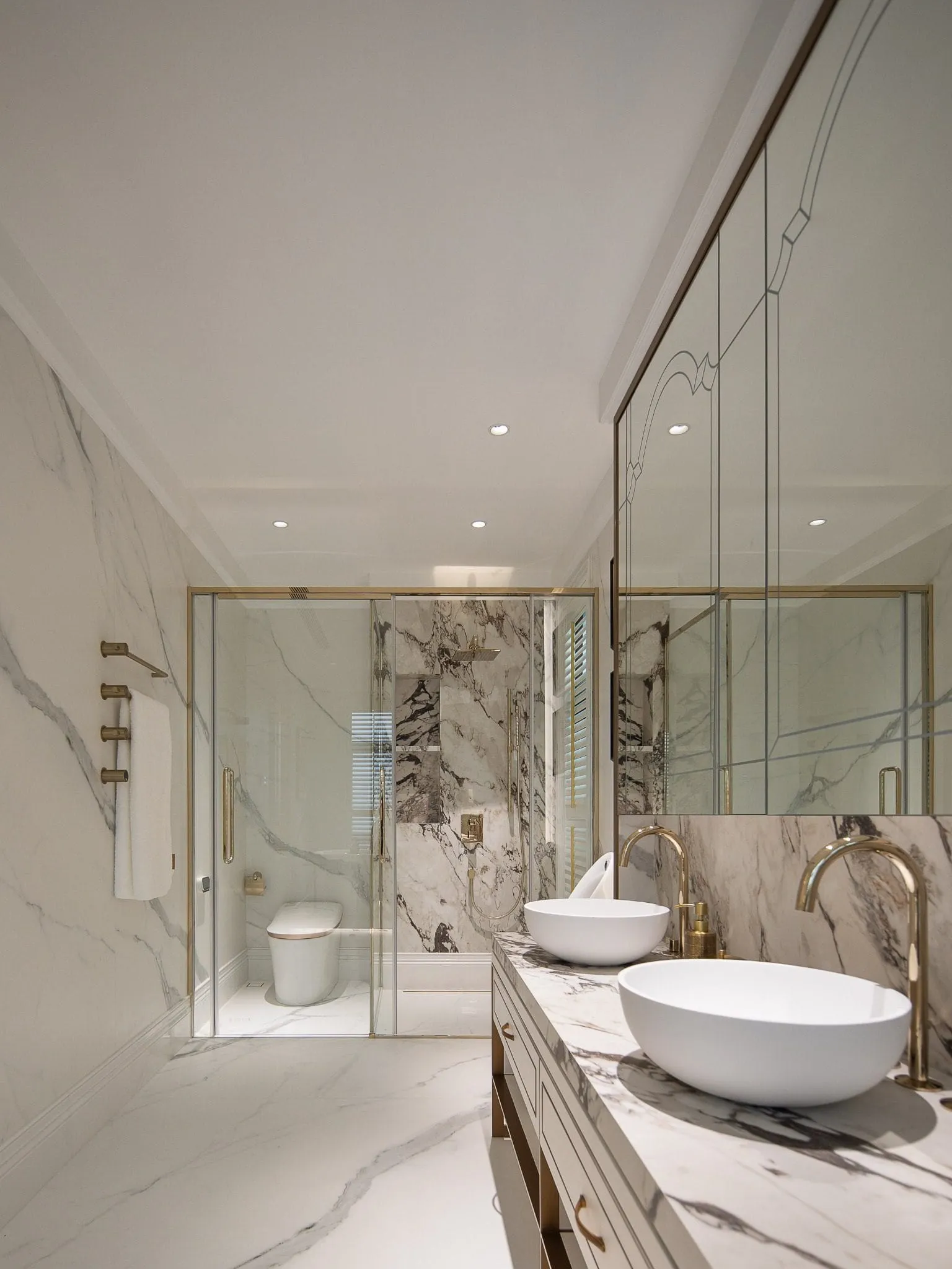 Crepuscule Manor 由 BDSD Boundless Design 设计 —— 东莞淋浴与化妆台浴室