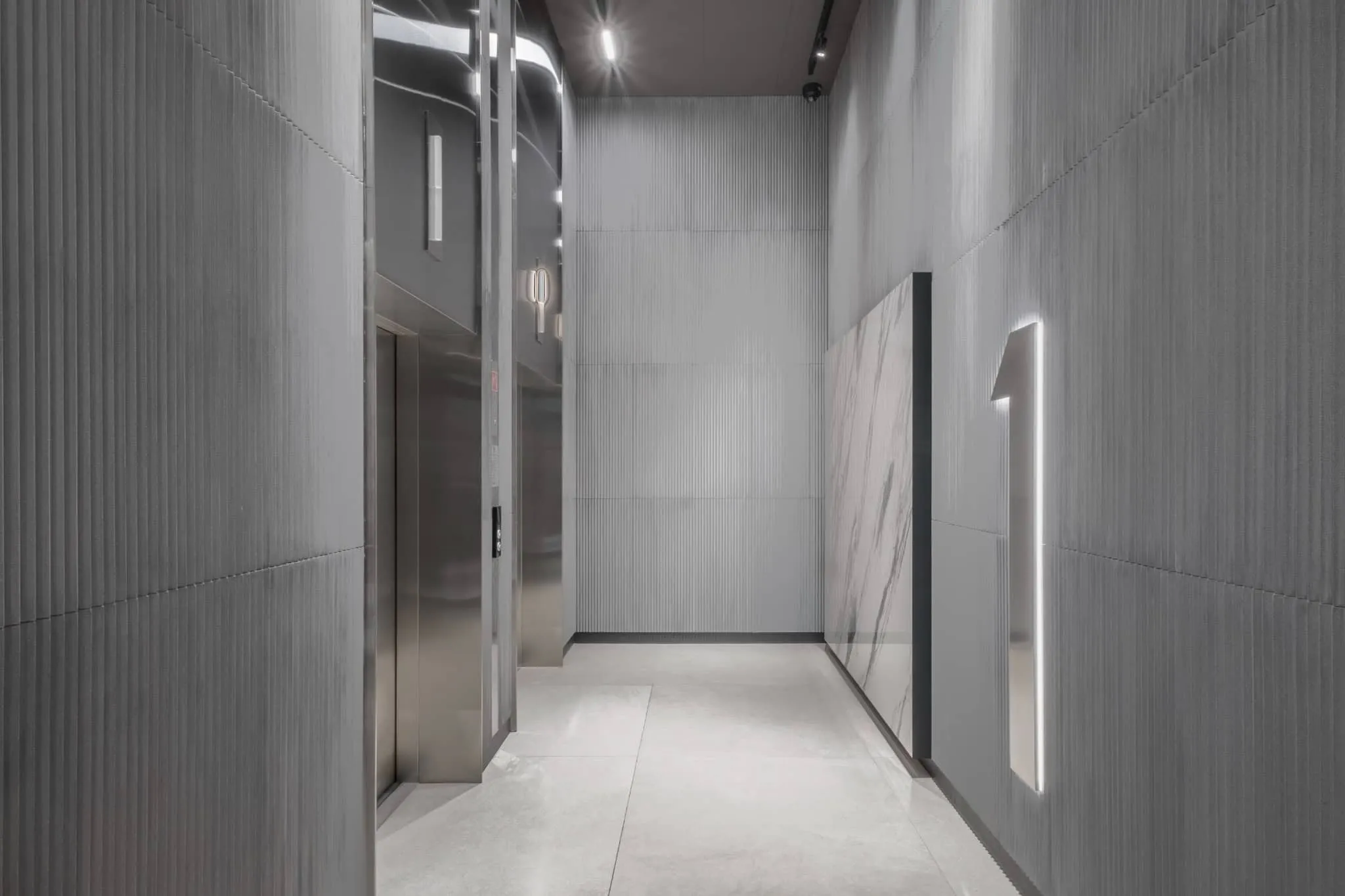 RIVER by VSA.studio, alternative elevator sign view, Moscow, Russia