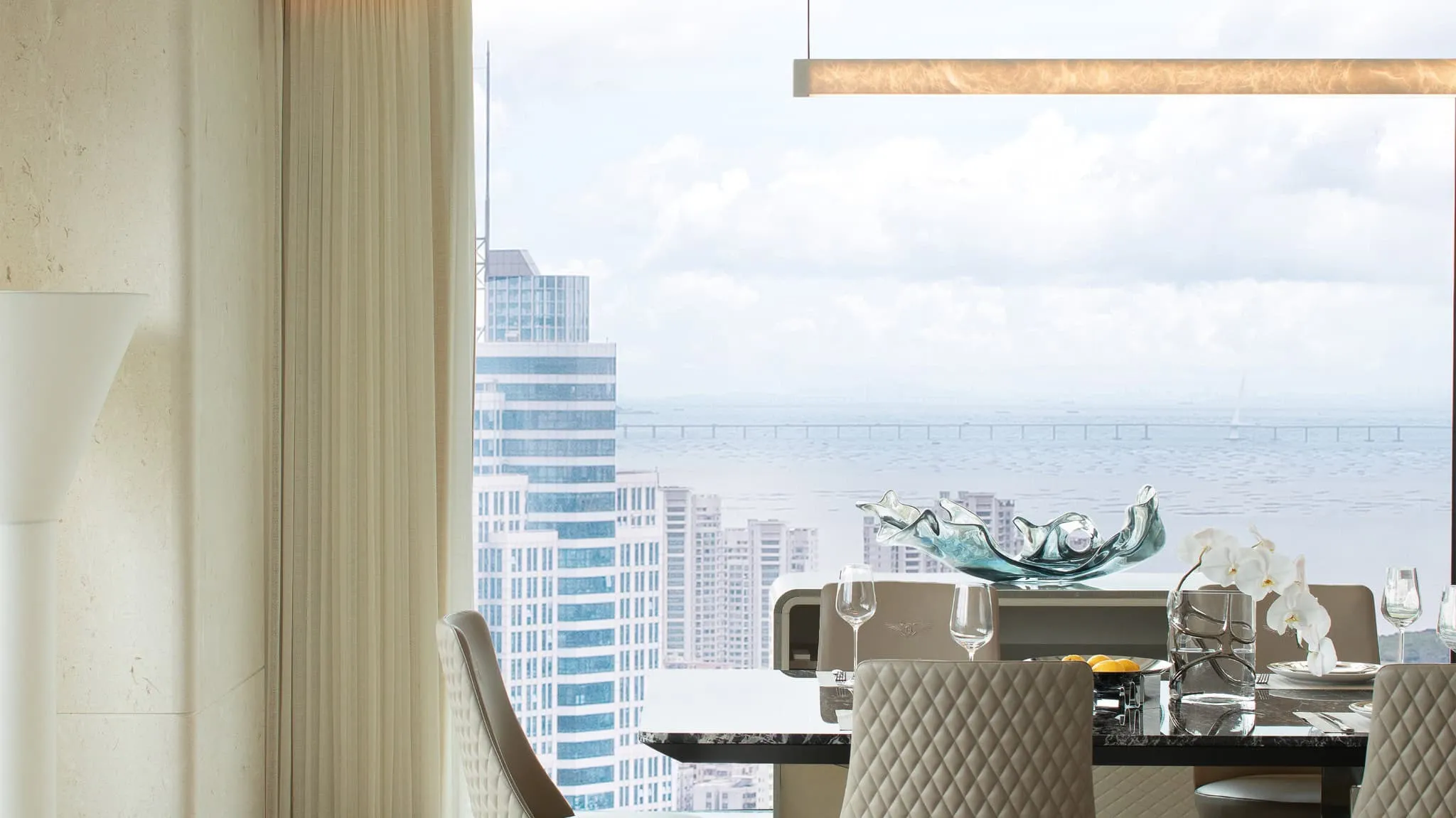 Azure Heights dining window detail by BDSD Boundless Design, Shenzhen, China